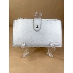 Travelambo Women's Slim RFID Blocking Wallet Card Case Silver Gold Snap Closure